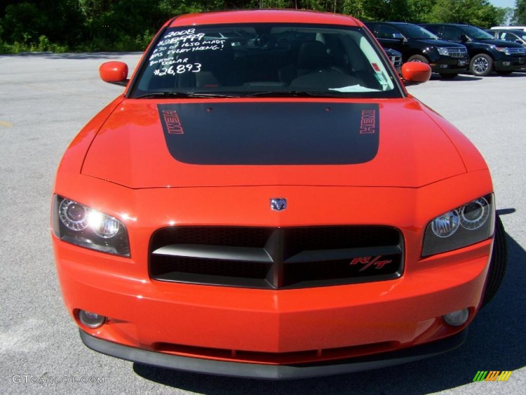 2008 Charger R/T Daytona - HEMI Orange Pearl / Dark Slate Gray photo #5