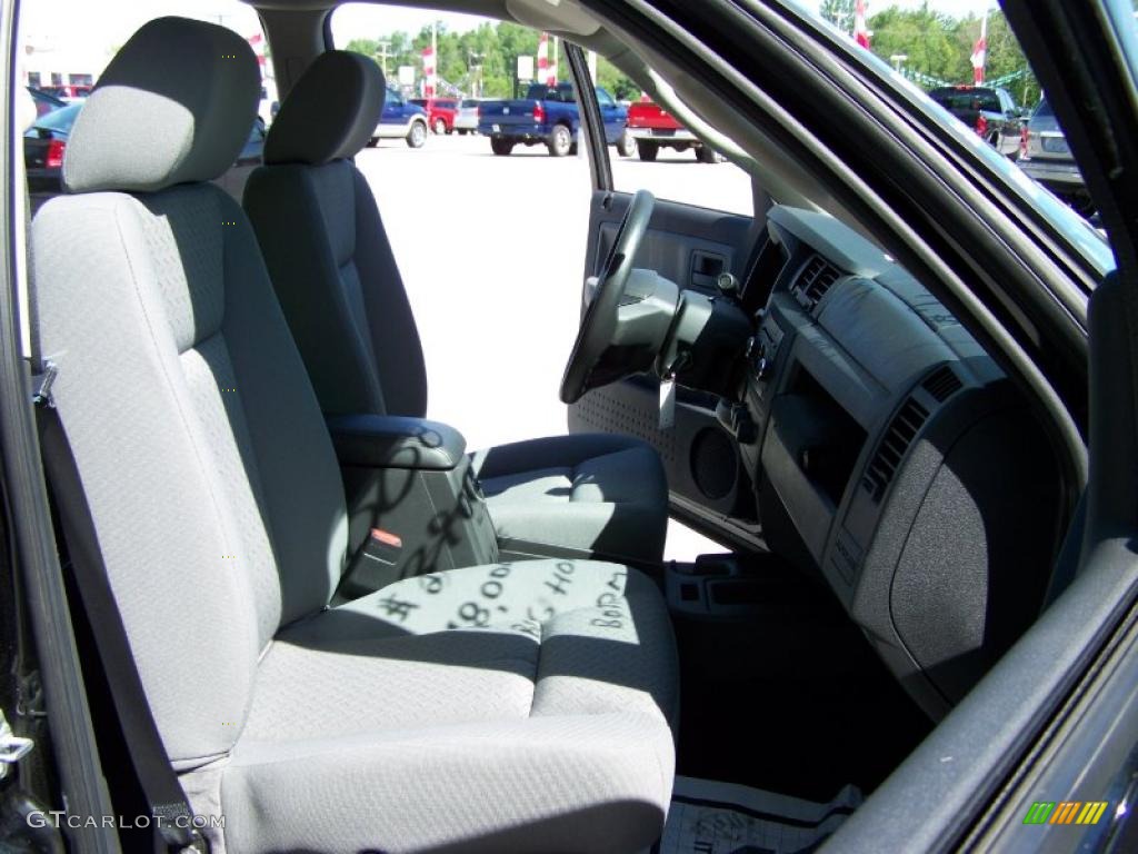 2008 Dakota Big Horn Crew Cab 4x4 - Brilliant Black / Dark Slate Gray/Medium Slate Gray photo #15