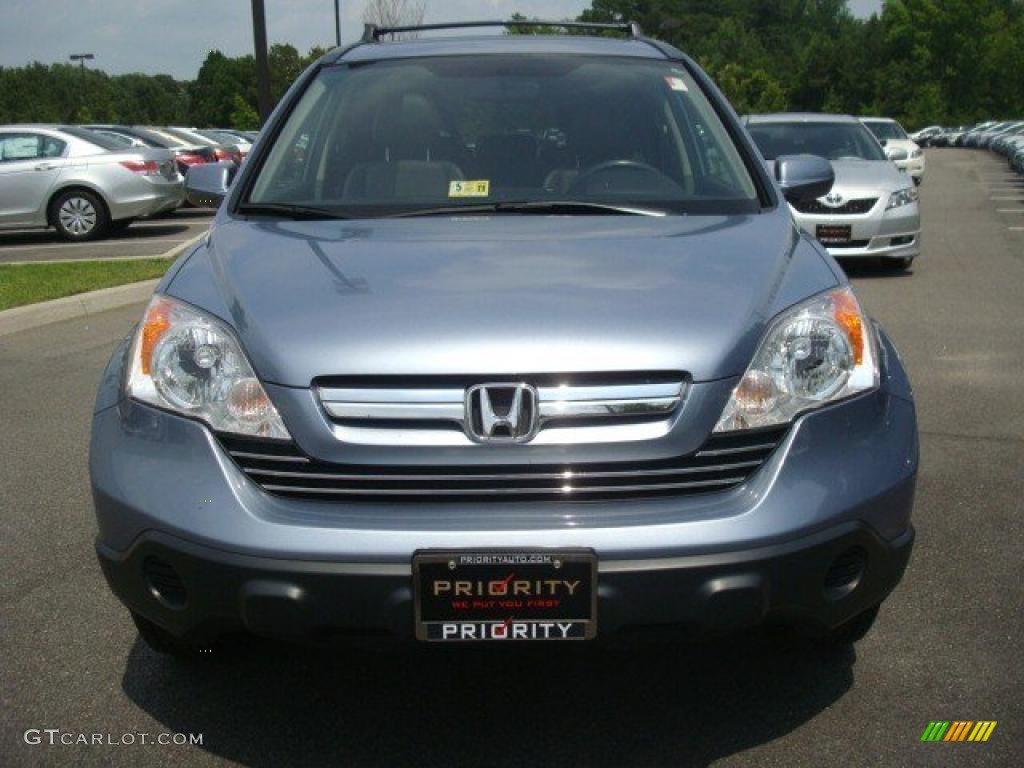 2007 CR-V EX-L 4WD - Glacier Blue Metallic / Gray photo #9