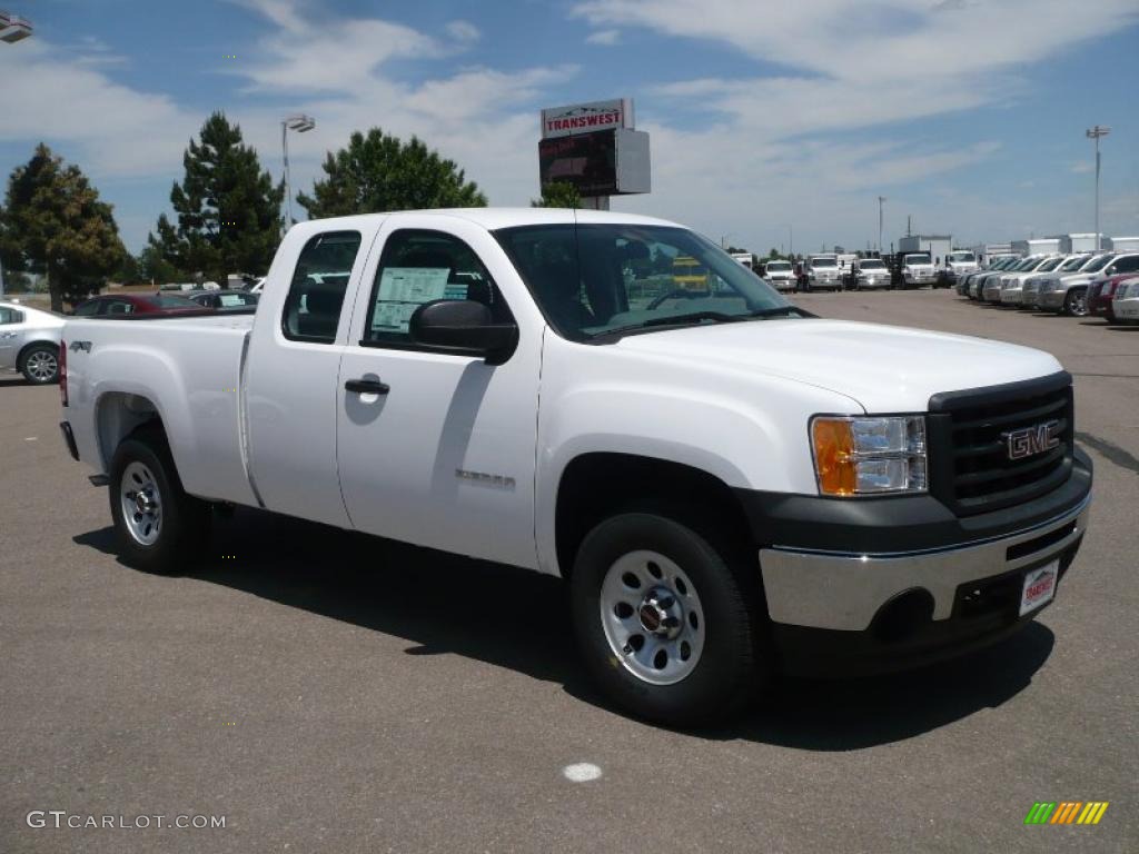 2010 Sierra 1500 Extended Cab 4x4 - Summit White / Dark Titanium photo #1