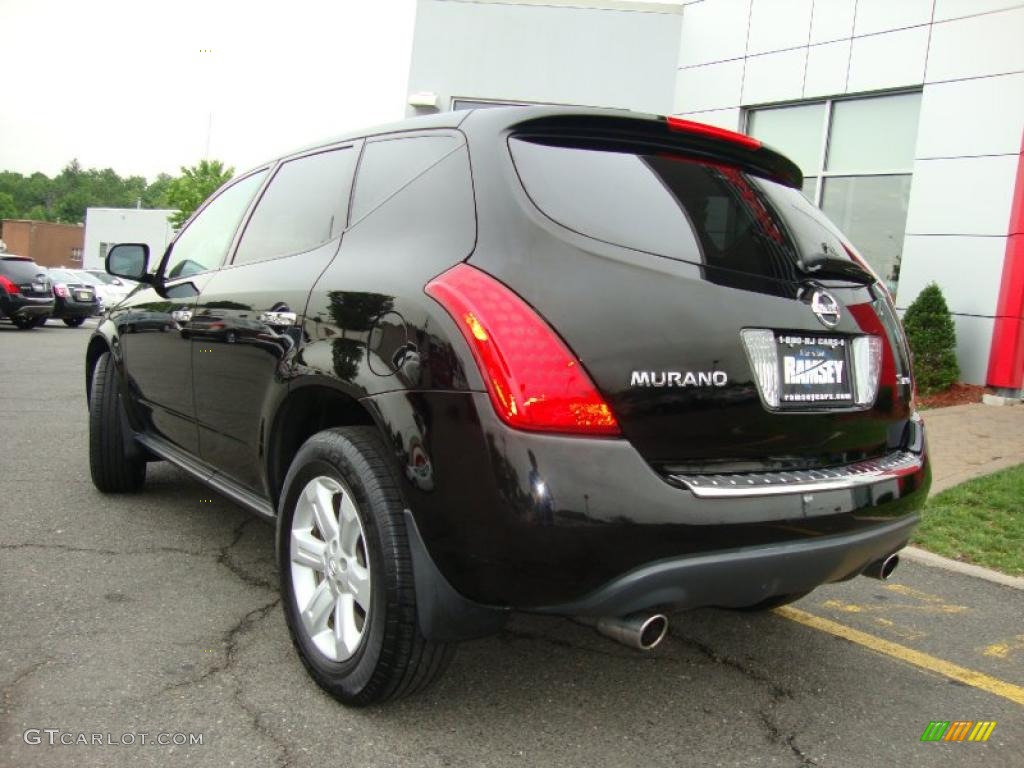 2007 Murano S AWD - Super Black / Cafe Latte photo #6