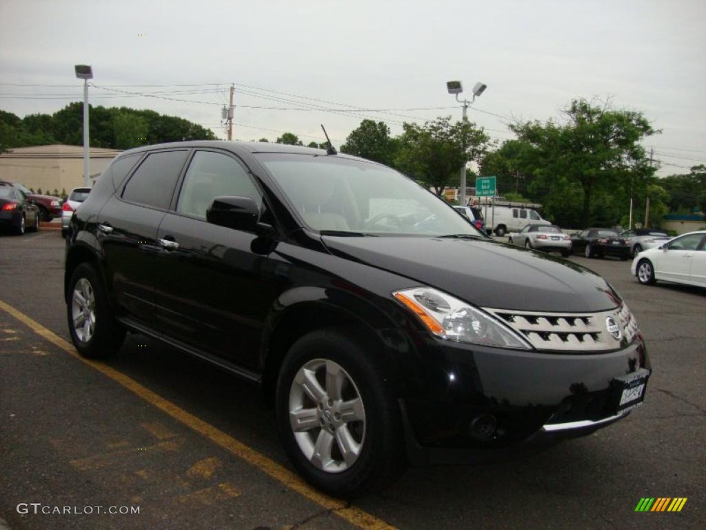 2007 Murano S AWD - Super Black / Cafe Latte photo #11