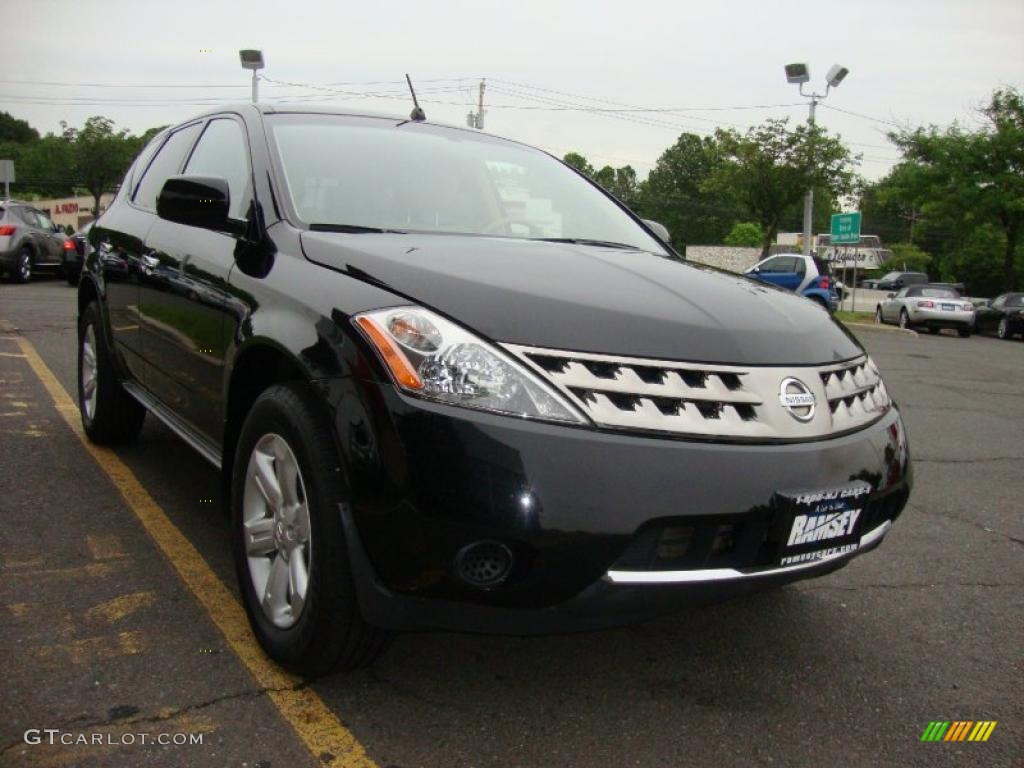 2007 Murano S AWD - Super Black / Cafe Latte photo #12