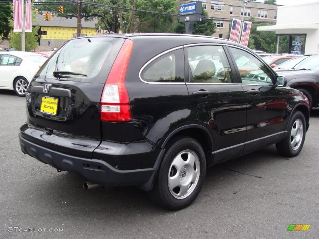 2007 CR-V LX 4WD - Nighthawk Black Pearl / Ivory photo #5