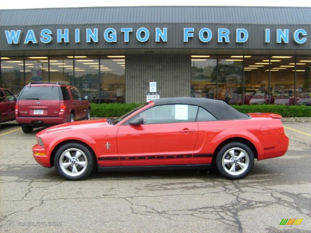 2007 Mustang V6 Premium Convertible - Torch Red / Dark Charcoal photo #1