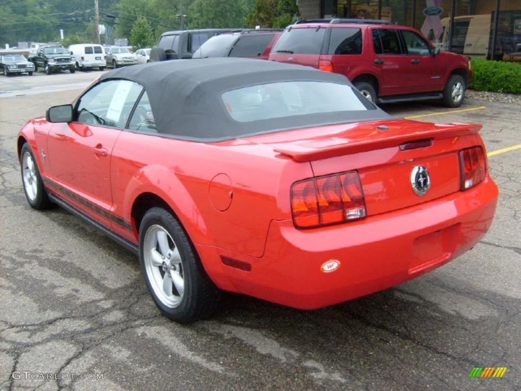 2007 Mustang V6 Premium Convertible - Torch Red / Dark Charcoal photo #2