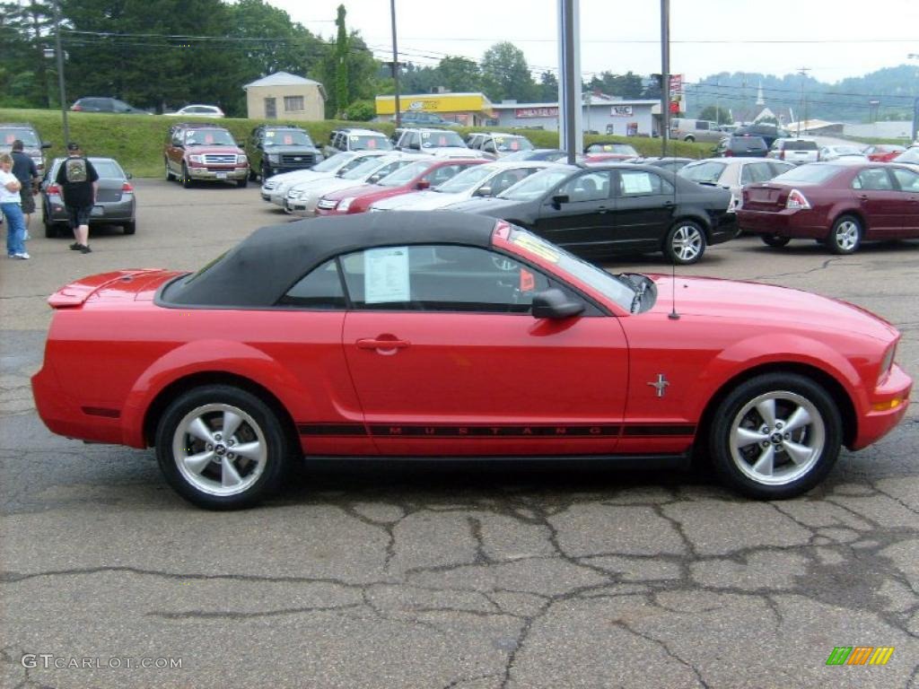 2007 Mustang V6 Premium Convertible - Torch Red / Dark Charcoal photo #5