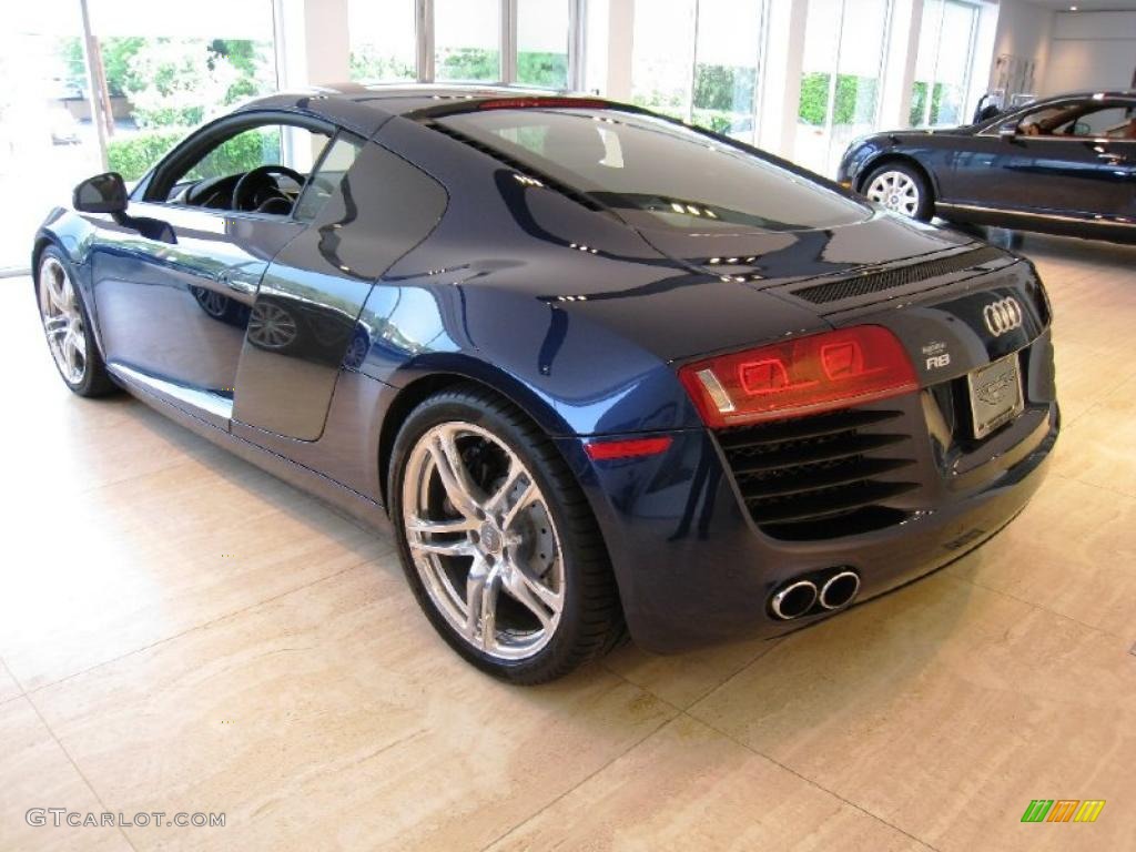 2009 R8 4.2 FSI quattro - Mugello Blue Pearl Effect / Fine Nappa Limestone Grey Leather photo #4