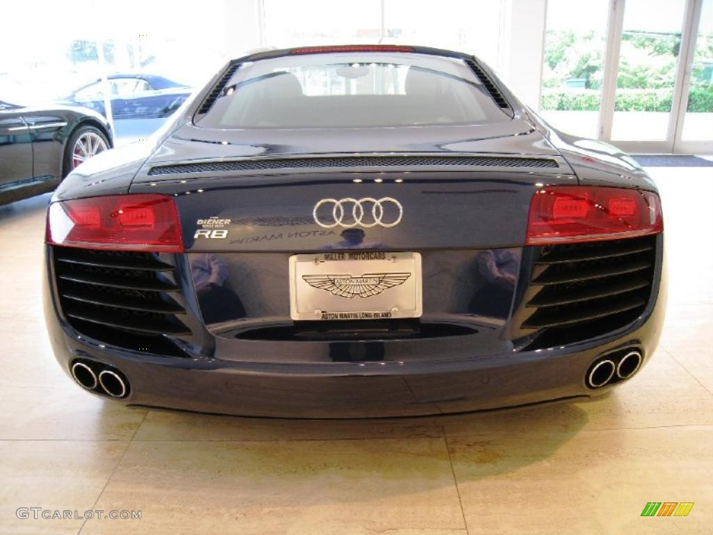 2009 R8 4.2 FSI quattro - Mugello Blue Pearl Effect / Fine Nappa Limestone Grey Leather photo #5