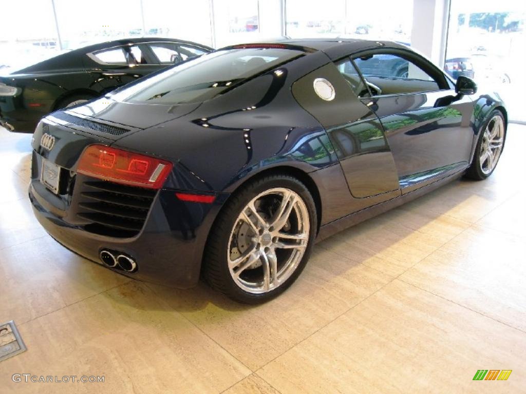 2009 R8 4.2 FSI quattro - Mugello Blue Pearl Effect / Fine Nappa Limestone Grey Leather photo #6