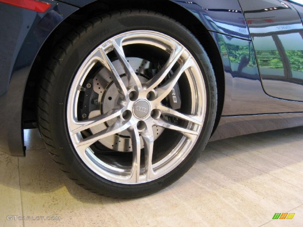 2009 R8 4.2 FSI quattro - Mugello Blue Pearl Effect / Fine Nappa Limestone Grey Leather photo #11