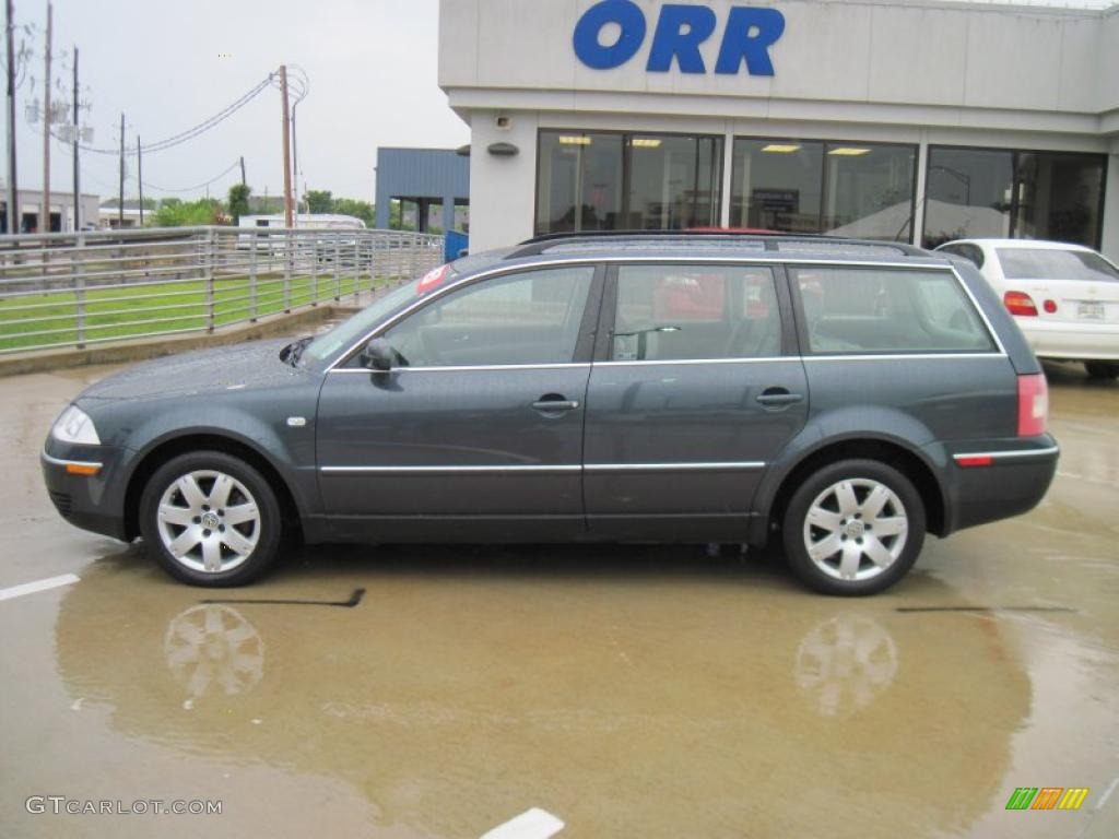 2003 Passat GLX 4Motion Wagon - Blue Anthracite Pearl / Grey photo #3
