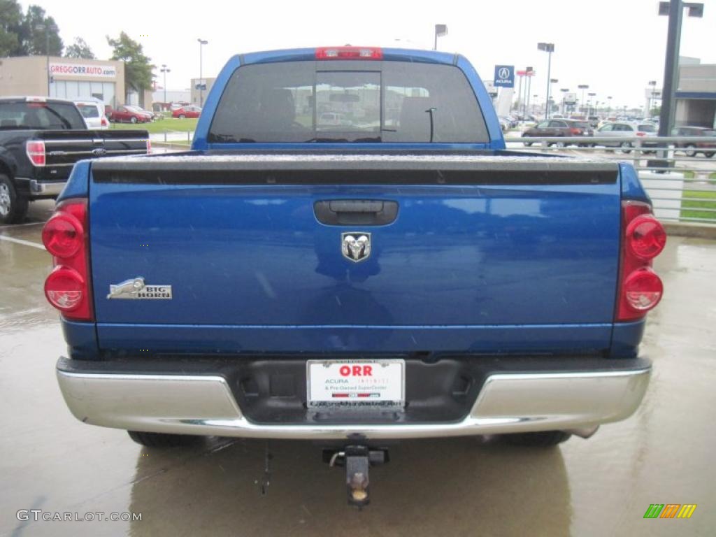 2008 Ram 1500 Big Horn Edition Quad Cab - Electric Blue Pearl / Medium Slate Gray photo #6