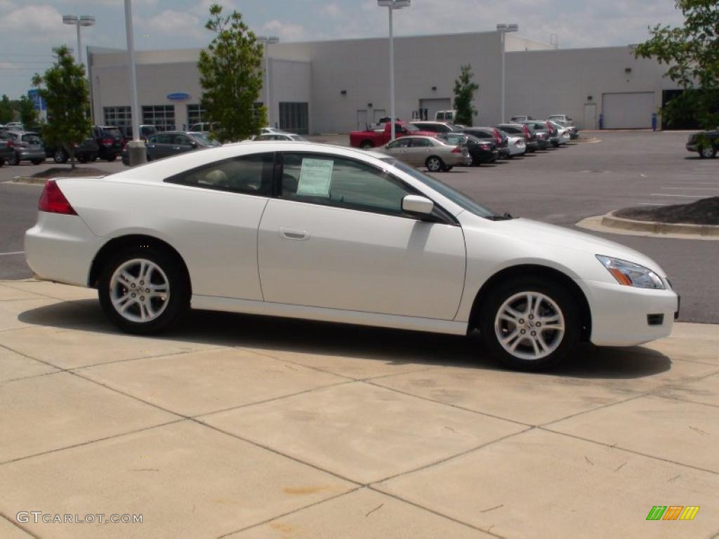 2007 Accord EX-L Coupe - Taffeta White / Ivory photo #4