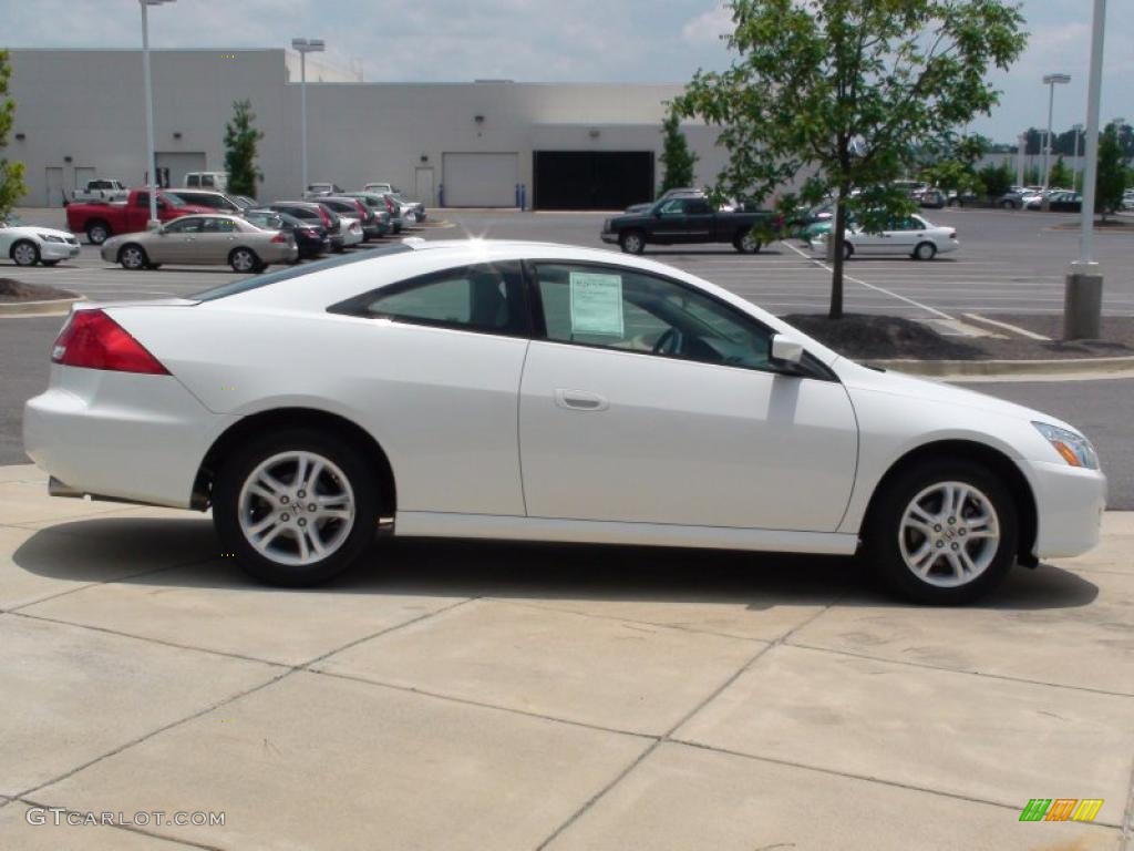 2007 Accord EX-L Coupe - Taffeta White / Ivory photo #5