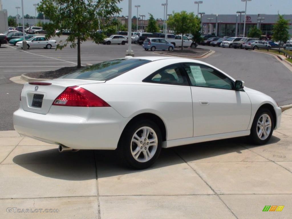 2007 Accord EX-L Coupe - Taffeta White / Ivory photo #6