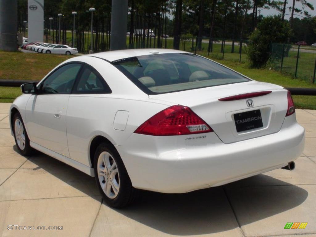 2007 Accord EX-L Coupe - Taffeta White / Ivory photo #8
