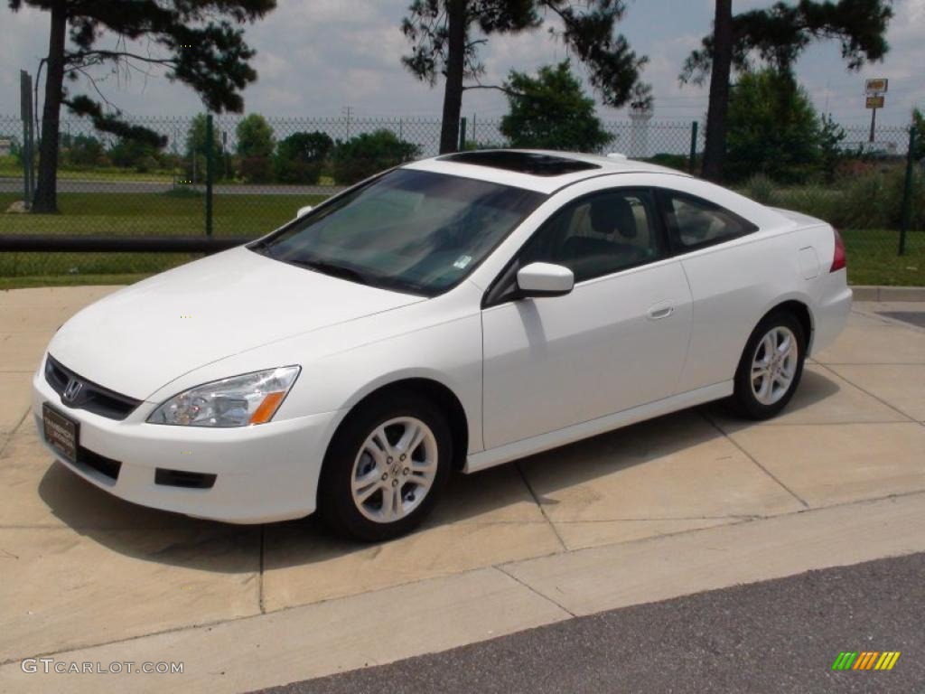 2007 Accord EX-L Coupe - Taffeta White / Ivory photo #12