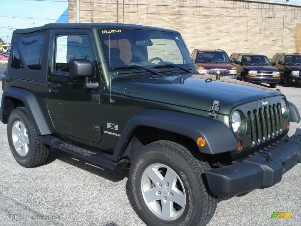 2009 Wrangler X 4x4 - Jeep Green Metallic / Dark Slate Gray/Medium Slate Gray photo #1