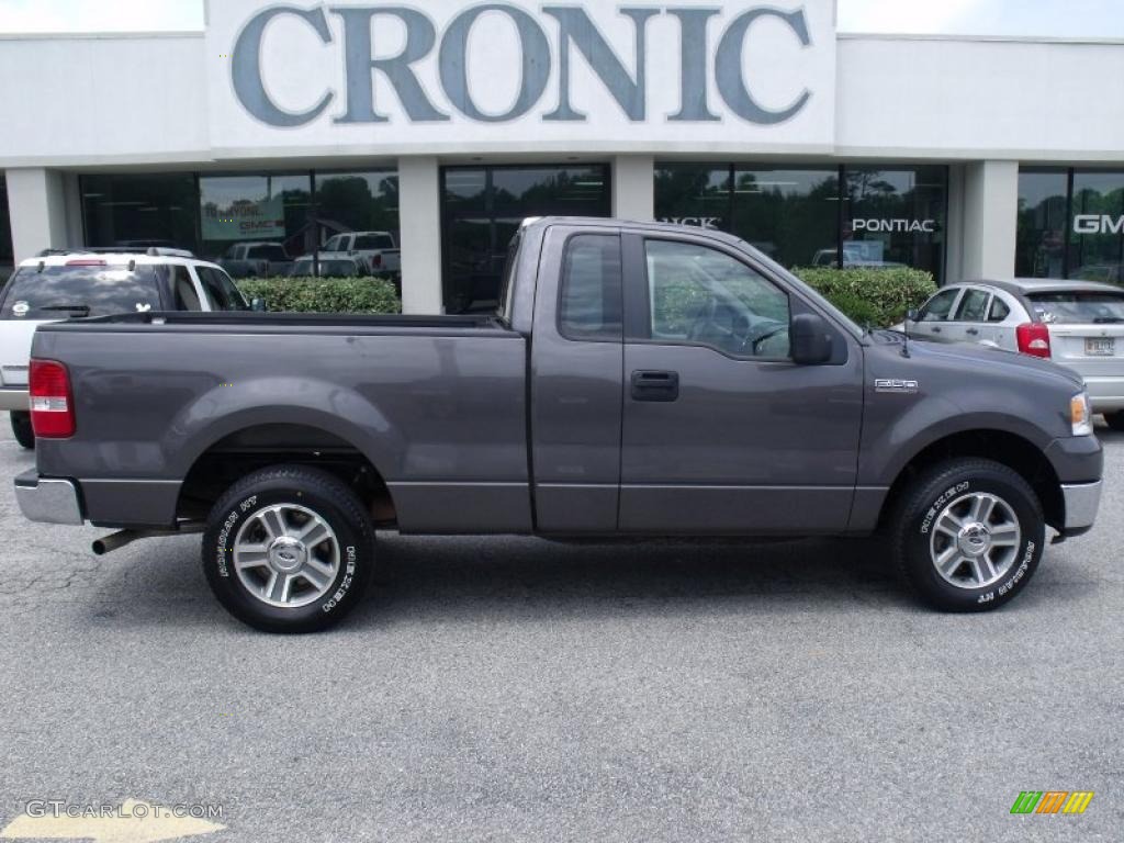 2008 F150 XLT Regular Cab - Dark Shadow Grey Metallic / Medium/Dark Flint photo #1