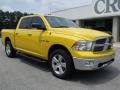 2009 Detonator Yellow Dodge Ram 1500 Big Horn Edition Crew Cab 4x4  photo #2