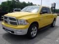 2009 Detonator Yellow Dodge Ram 1500 Big Horn Edition Crew Cab 4x4  photo #4