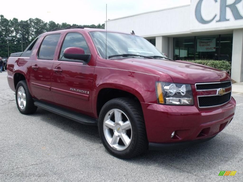 2007 Avalanche LTZ 4WD - Sport Red Metallic / Dark Titanium/Light Titanium photo #2