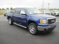 2010 Laser Blue Metallic GMC Sierra 1500 SLE Crew Cab 4x4  photo #3