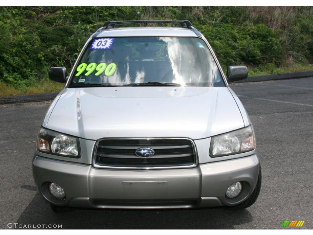 2003 Forester 2.5 XS - Platinum Silver Metallic / Gray photo #2