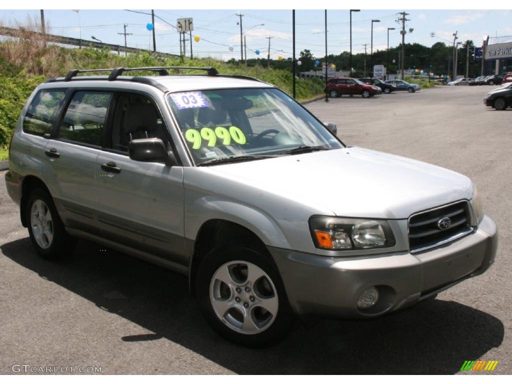 2003 Forester 2.5 XS - Platinum Silver Metallic / Gray photo #3