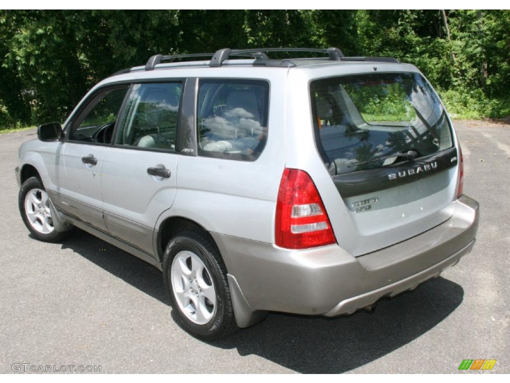 2003 Forester 2.5 XS - Platinum Silver Metallic / Gray photo #8