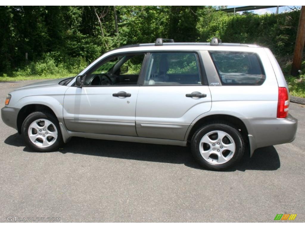 2003 Forester 2.5 XS - Platinum Silver Metallic / Gray photo #9