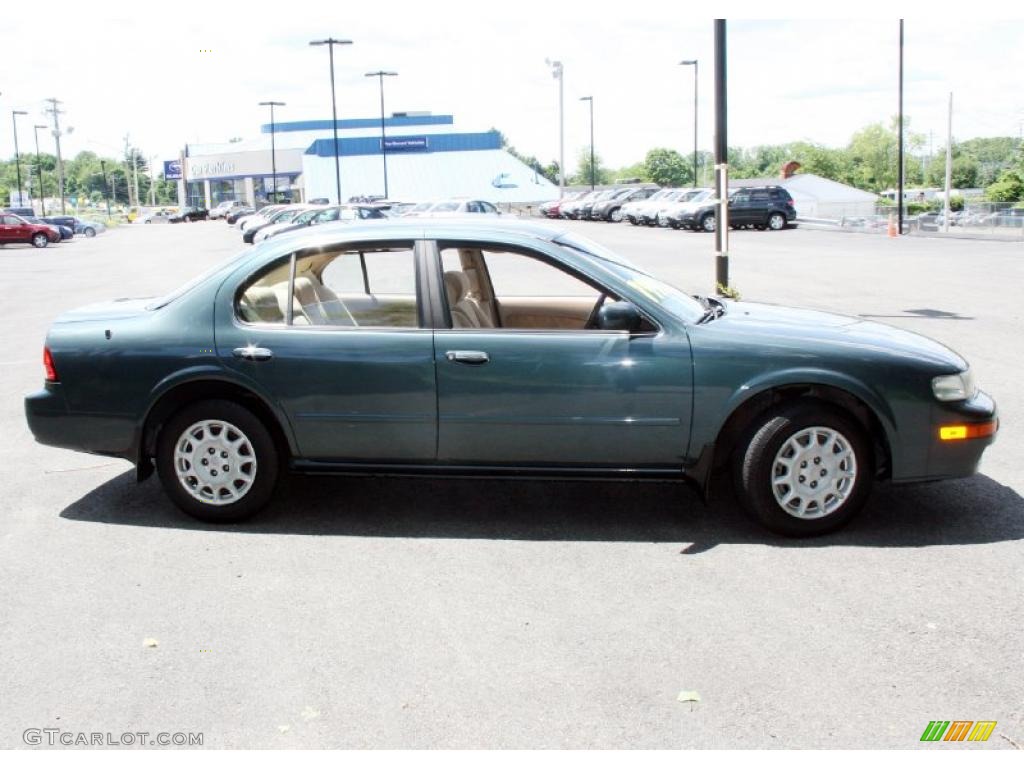 1998 Maxima GLE - Cypress Pearl Metallic / Beige photo #4