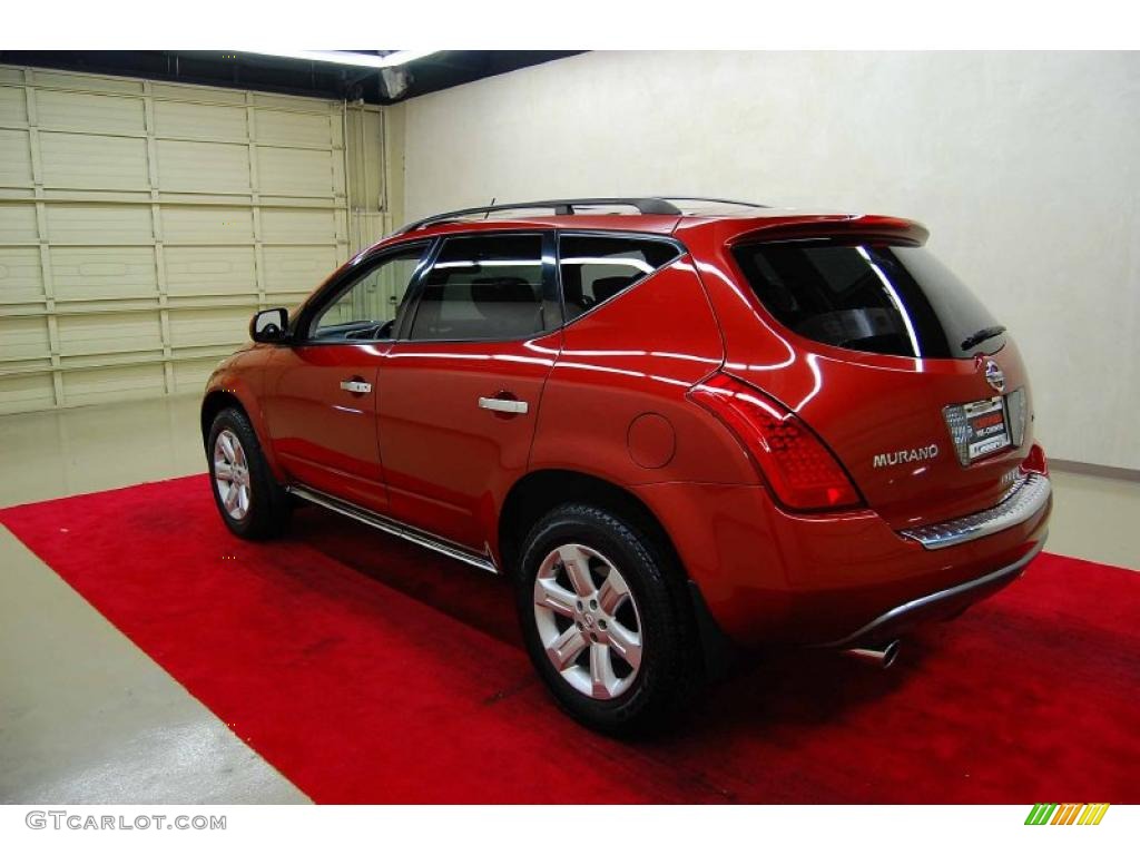 2007 Murano SL - Sunset Red Pearl Metallic / Charcoal photo #4