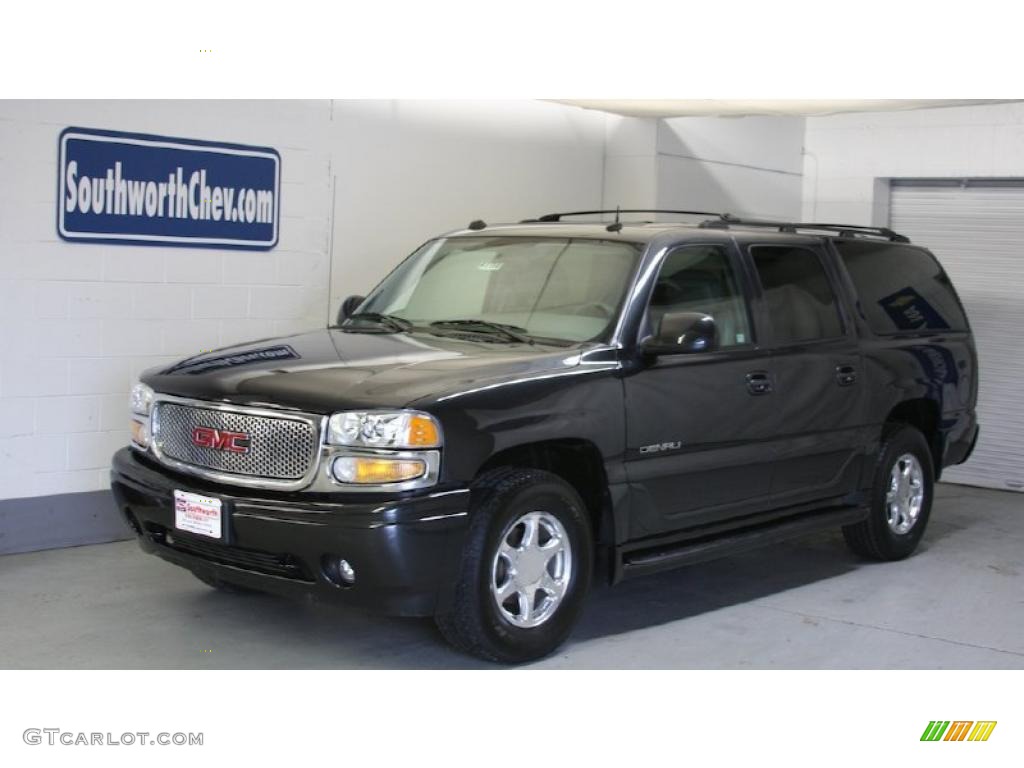 2004 Yukon XL Denali AWD - Onyx Black / Stone Gray photo #1