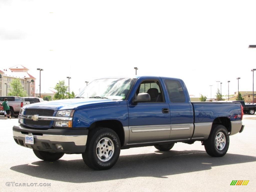 2003 Silverado 1500 LS Extended Cab 4x4 - Arrival Blue Metallic / Medium Gray photo #8