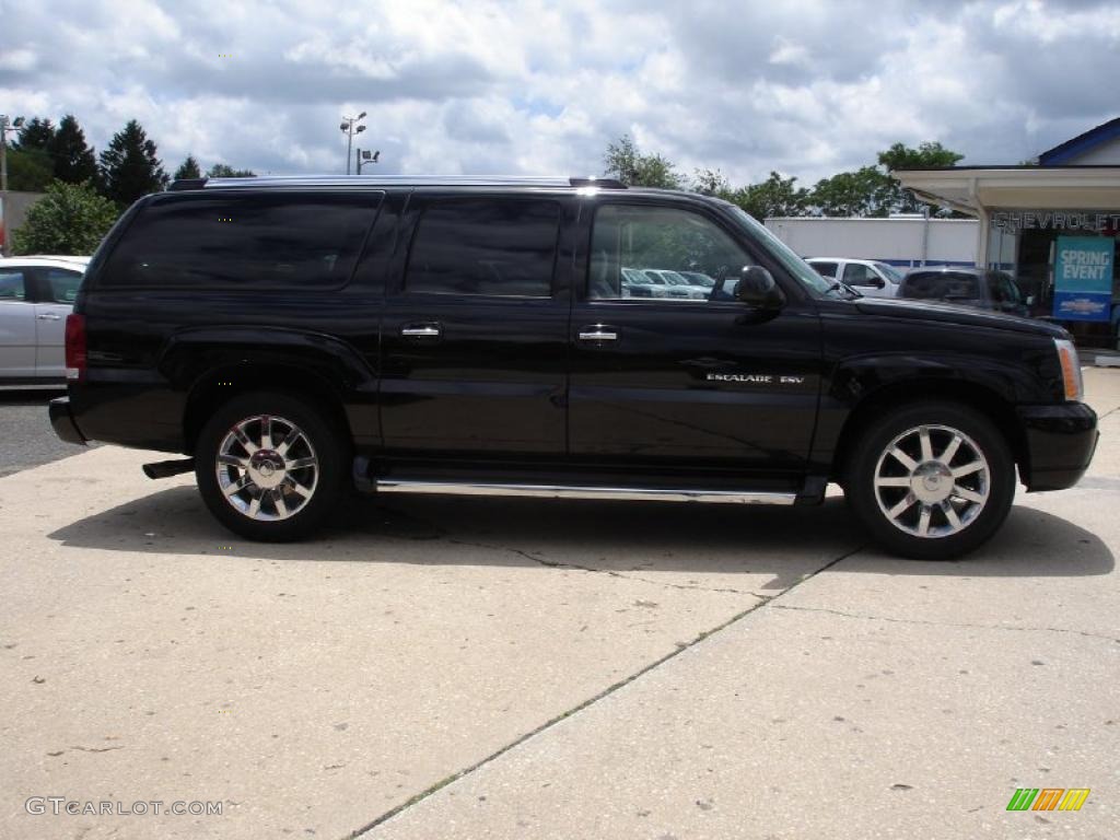 2005 Escalade ESV Platinum AWD - Black Raven / Shale photo #7