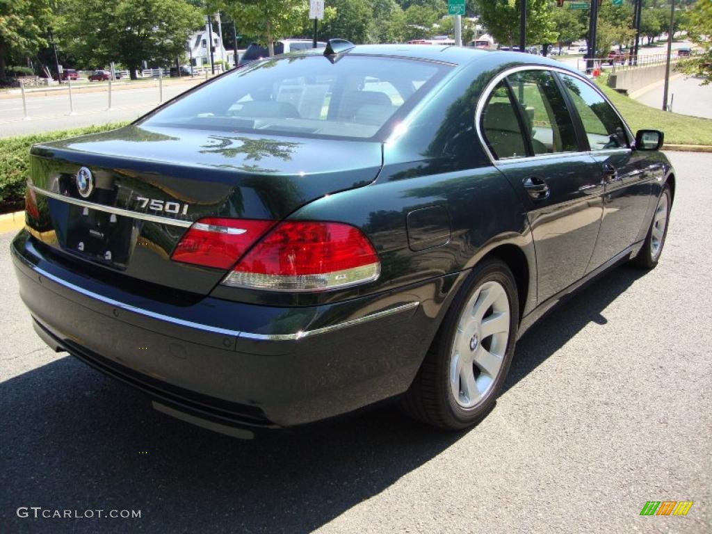 2007 7 Series 750i Sedan - Deep Green Metallic / Beige photo #7