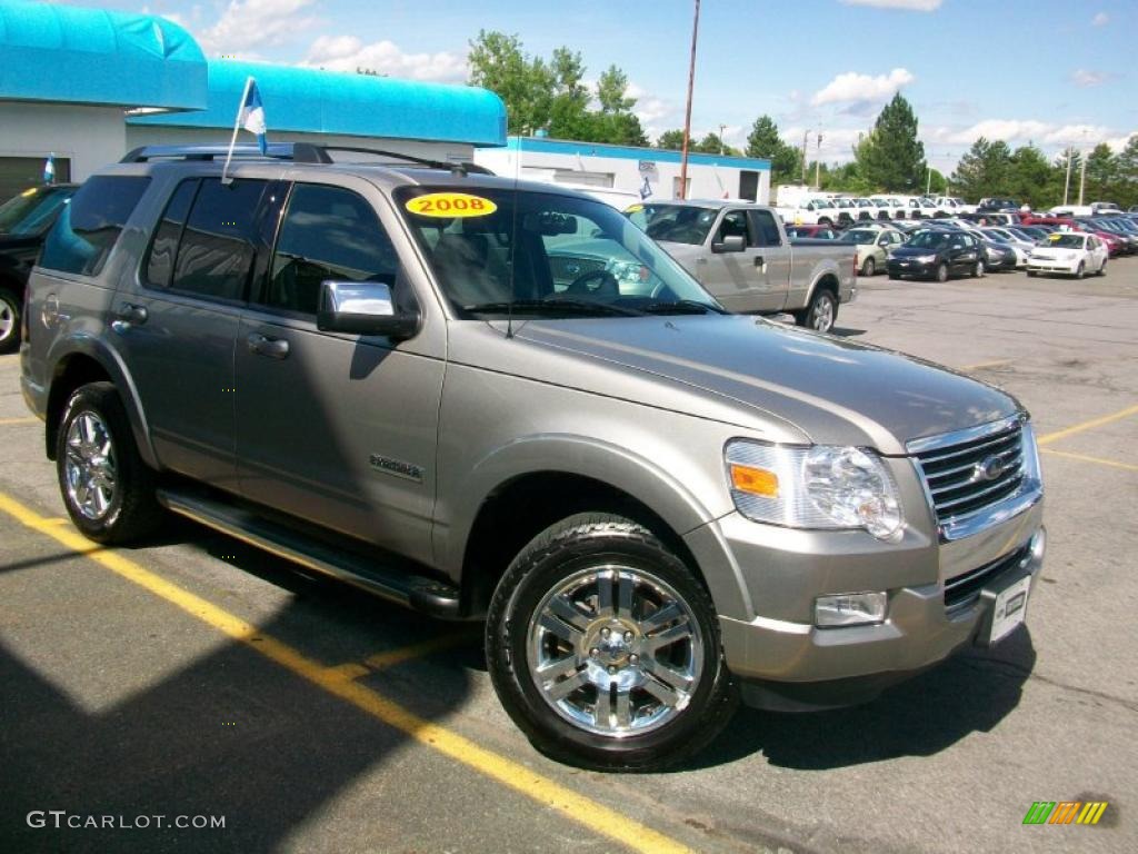 2008 Explorer Limited 4x4 - Vapor Silver Metallic / Black photo #6