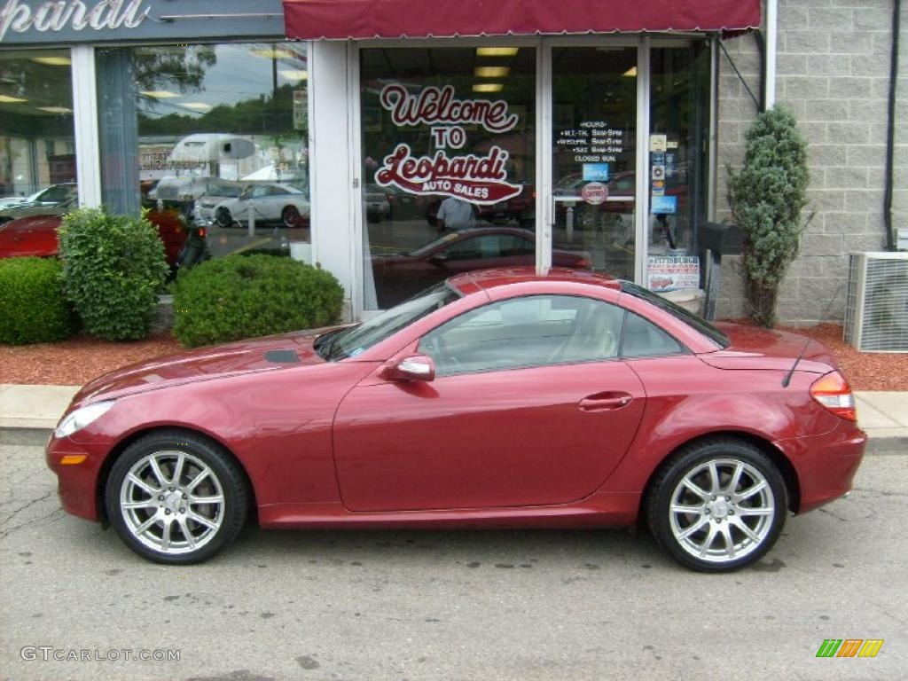 2006 SLK 350 Roadster - Firemist Red Metallic / Beige photo #2