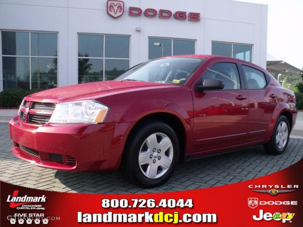 2009 Avenger SE - Inferno Red Crystal Pearl / Dark Slate Gray photo #1