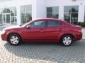 2009 Inferno Red Crystal Pearl Dodge Avenger SE  photo #2