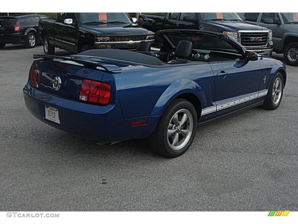 2006 Mustang V6 Premium Convertible - Vista Blue Metallic / Dark Charcoal photo #3