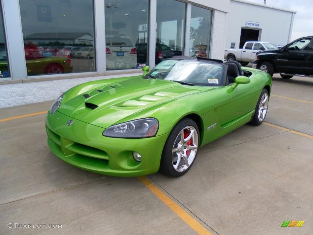 2010 Viper SRT10 - Viper Snakeskin Green Pearl / Black photo #5
