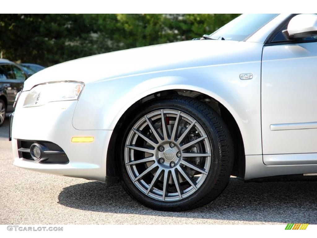2008 A4 2.0T quattro S-Line Sedan - Light Silver Metallic / Black photo #3