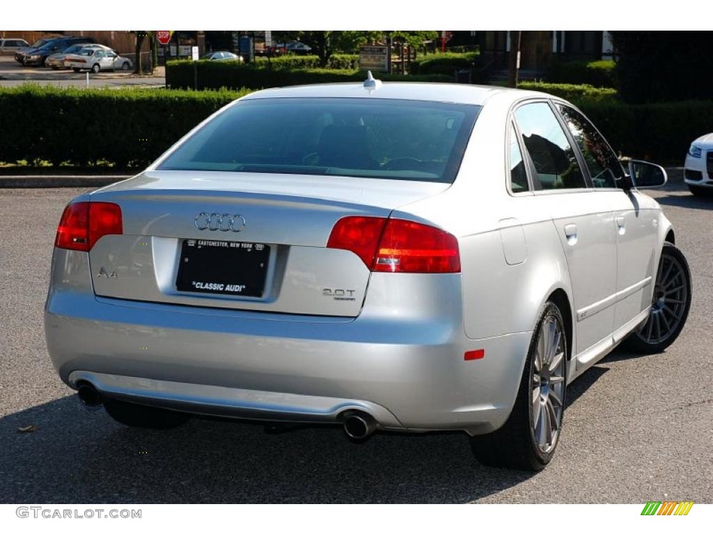 2008 A4 2.0T quattro S-Line Sedan - Light Silver Metallic / Black photo #4