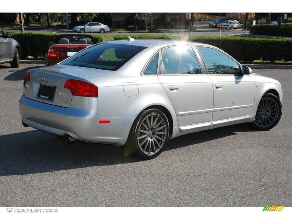 2008 A4 2.0T quattro S-Line Sedan - Light Silver Metallic / Black photo #5