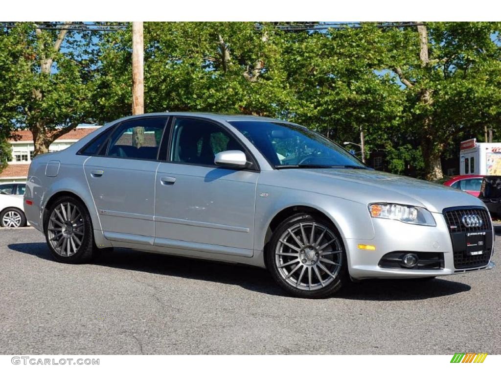 2008 A4 2.0T quattro S-Line Sedan - Light Silver Metallic / Black photo #8