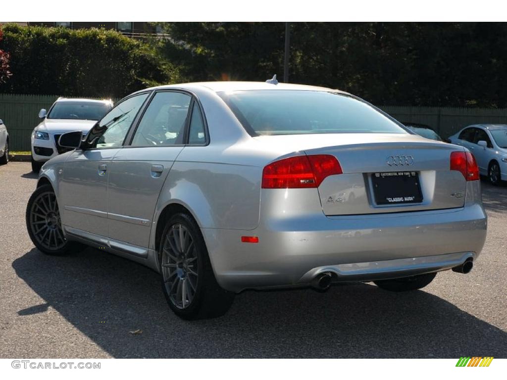 2008 A4 2.0T quattro S-Line Sedan - Light Silver Metallic / Black photo #10