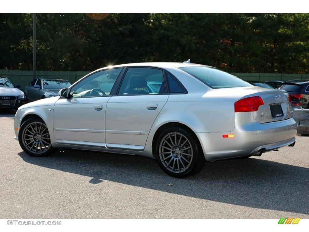 2008 A4 2.0T quattro S-Line Sedan - Light Silver Metallic / Black photo #11